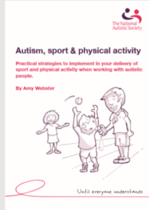 front cover of Autism, sport and physical activity booklet